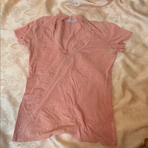 James Perse Light Pink V-Neck Tee